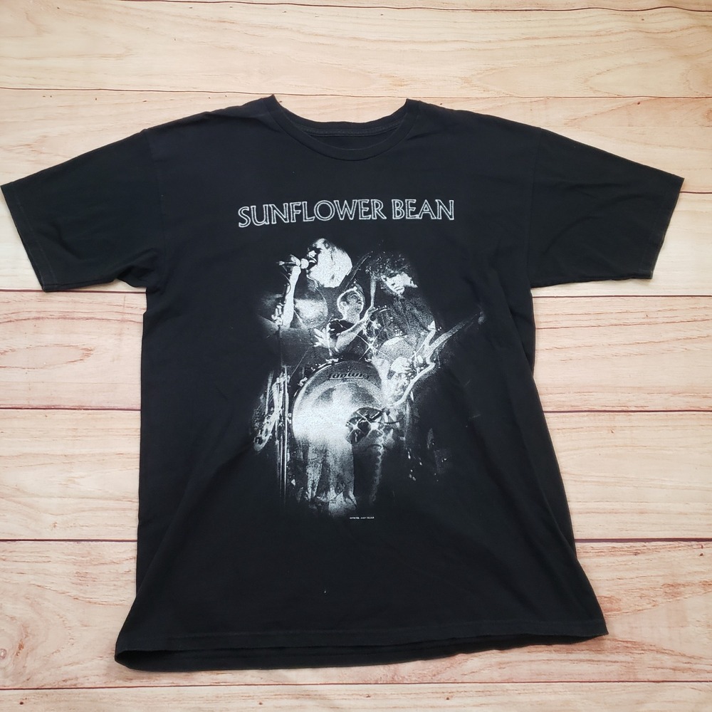Sunflower Bean Shirt Mens Large‎ Rock Band Tee Black Andy DeLuca Art Adult